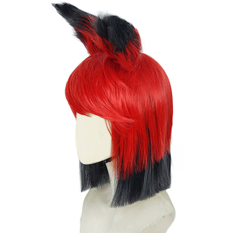 Alastor Cosplay Wig Heat Resistant Synthetic Hair Carnival Halloween Party Props