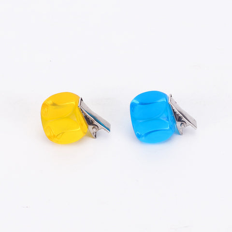 Anime Bocchi the Rock! Hitori Gotoh Square Hairpin Blue and Yellow Hair Cosplay Accessory Props Girls Women Gifts