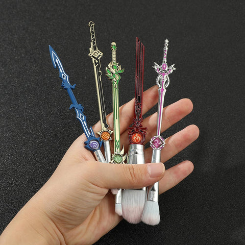 Anime Genshin Impact Cosplay Makeup Brushes Eyeshadow Eyebrow Cosmetic Brush Tools Toys Gifts