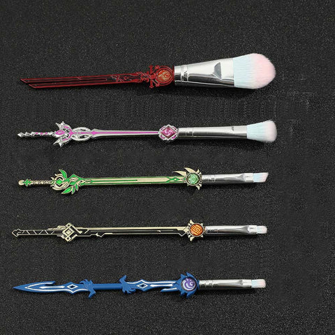 Anime Genshin Impact Cosplay Makeup Brushes Eyeshadow Eyebrow Cosmetic Brush Tools Toys Gifts