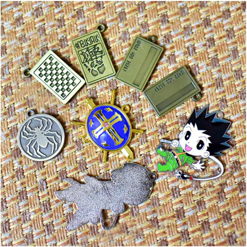 Anime Hunter X Hunter Badges Keychains Necklaces Pendant Set Cosplay Prop Collection Accessories Gifts Box Toys