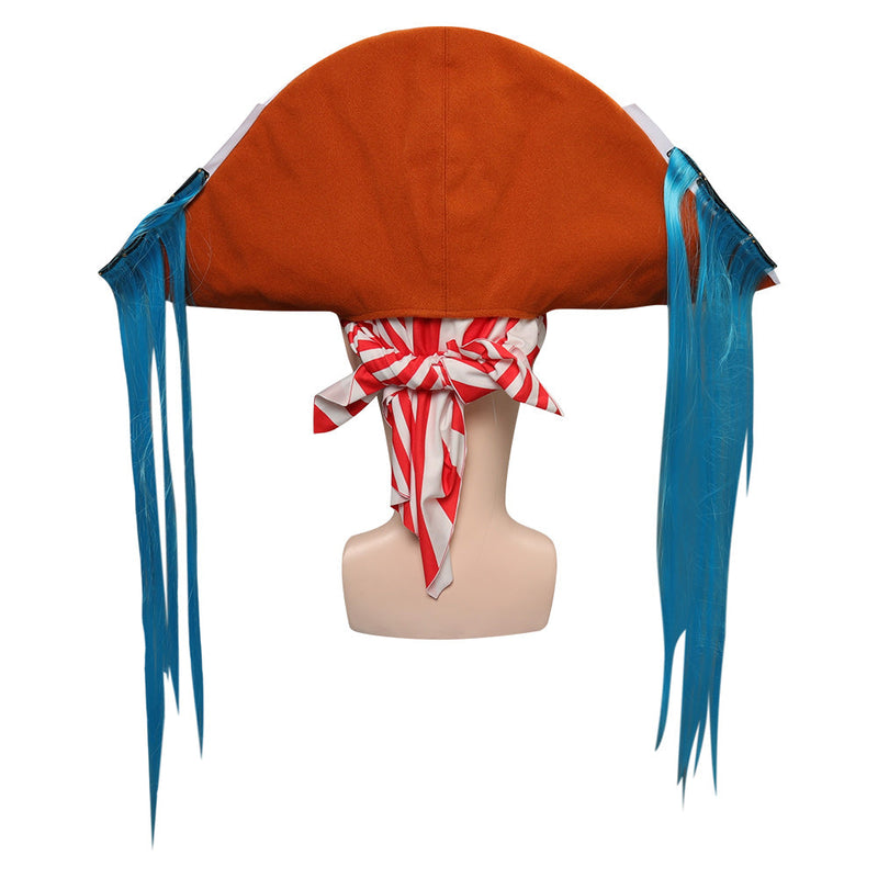 Anime One Piece Buggy Orange Pirate Hat Headgear Party Carnival Halloween Cosplay Accessories