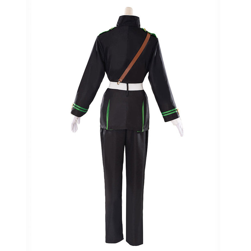 Anime Seraph of the End Yuichiro Hyakuya Men Green Balck Outfits Halloween Cosplay Costume