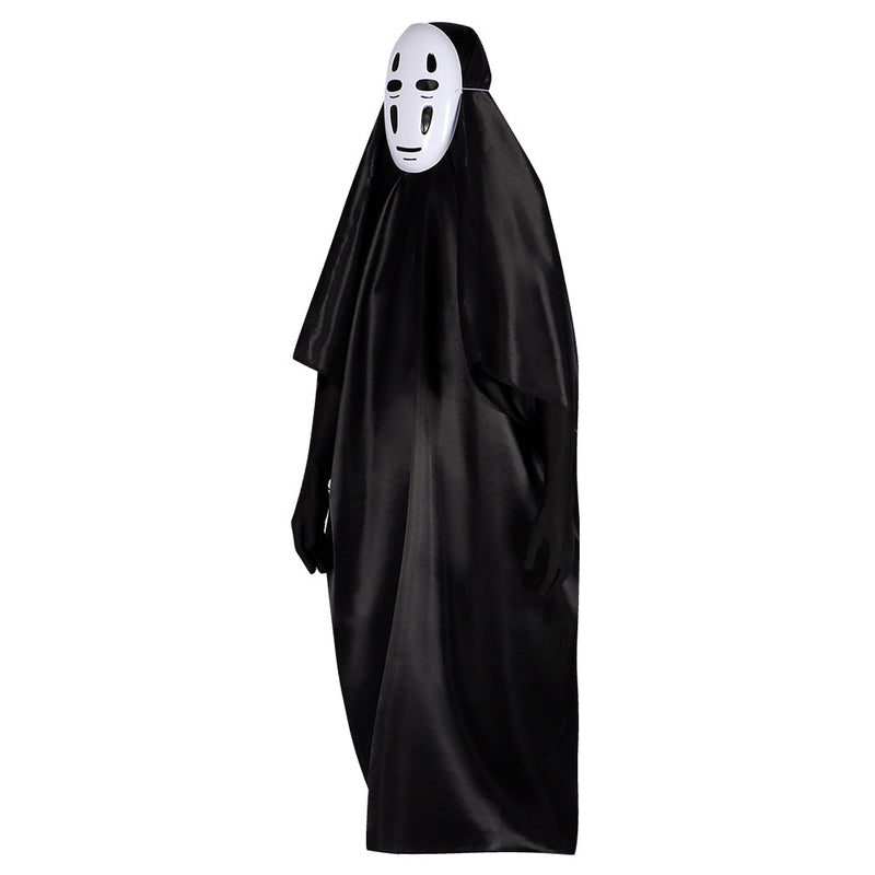 Anime Spirited Away No Face Men Black Cloak Tailcoat Party Carnival Halloween Cosplay Costume