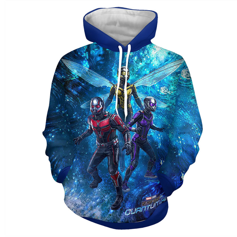 Ant-Man and the Wasp: Quantumania  Cosplay Hoodie 3D Printed Hooded Sweatshirt Men Women Casual Streetwear Pullover