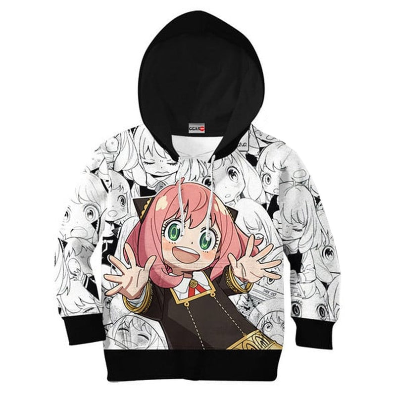 Anya Forger SPY×FAMILY Cosplay Hoodie 3D Printed Hooded Sweatshirt Kid Children Casual Streetwear Pullover