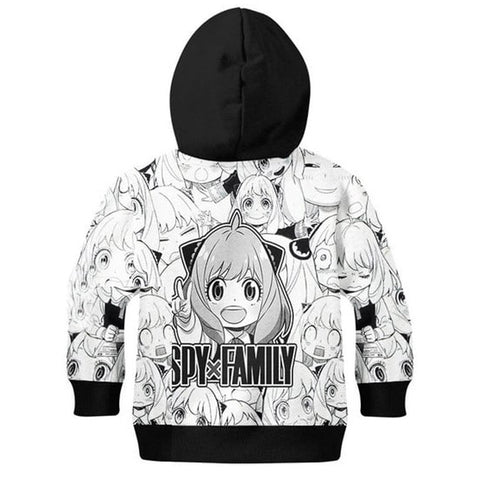 Anya Forger SPY×FAMILY Cosplay Hoodie 3D Printed Hooded Sweatshirt Kid Children Casual Streetwear Pullover