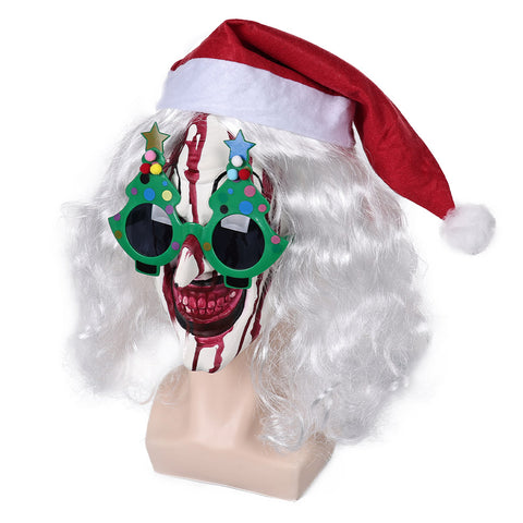 art the clown Christmas tree glasses Latex Mask Halloween Carnival Costume Accessories