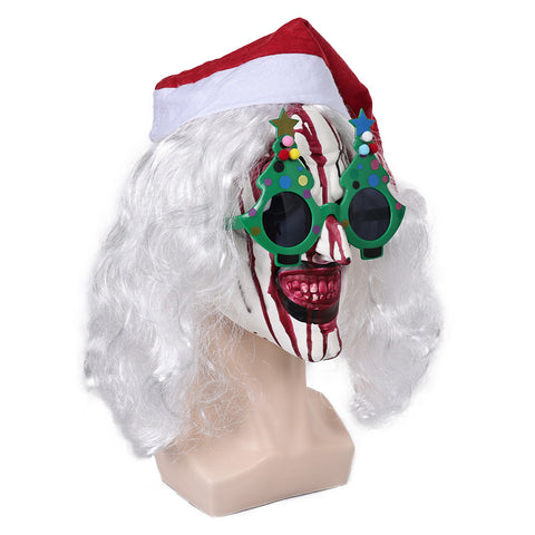 art the clown Christmas tree glasses Latex Mask Halloween Carnival Costume Accessories