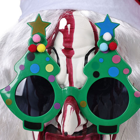 art the clown Christmas tree glasses Latex Mask Halloween Carnival Costume Accessories