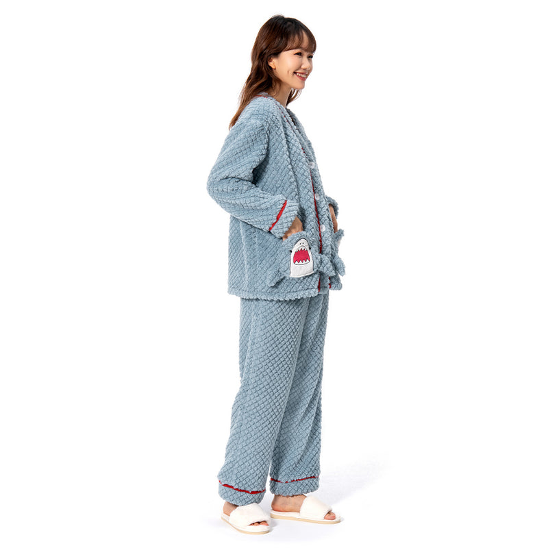 Autumn and winter  Shark Cosplay Costume Pajamas Outfits Halloween Carnival Party Suit pajamas cute shark