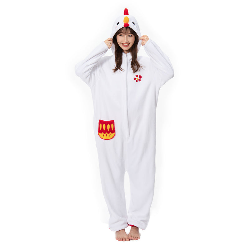 Autumn and winter Chicken Cosplay Costume Pajamas Outfits Halloween Carnival Party Suit