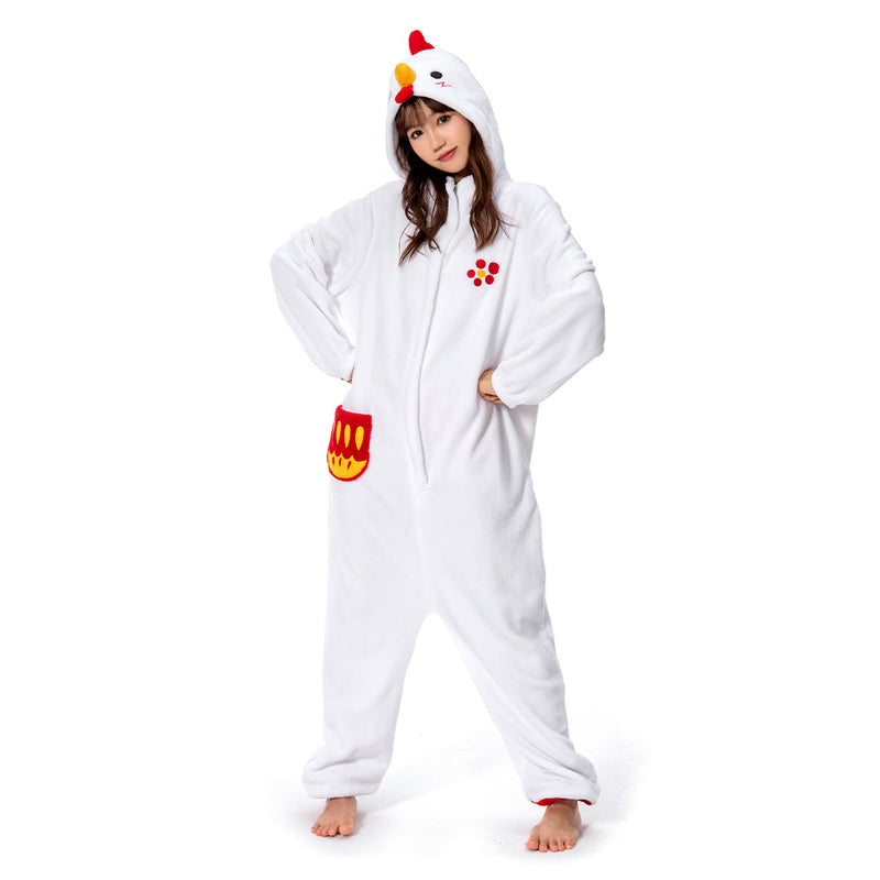 Autumn and winter Chicken Cosplay Costume Pajamas Outfits Halloween Carnival Party Suit