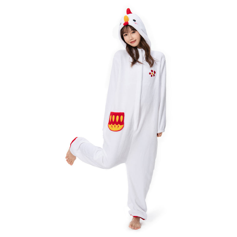 Autumn and winter Chicken Cosplay Costume Pajamas Outfits Halloween Carnival Party Suit