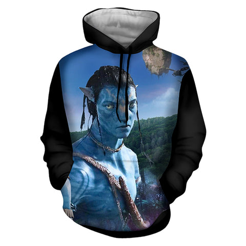 Avatar Jake Sully Neytiri Cosplay Hoodie 3D Printed Hooded Sweatshirt Men Women Casual Streetwear Pullover