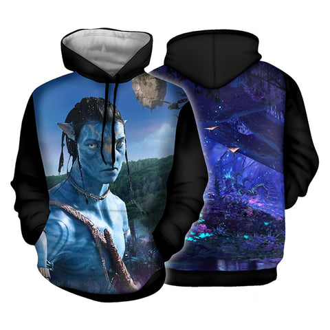 Avatar Jake Sully Neytiri Cosplay Hoodie 3D Printed Hooded Sweatshirt Men Women Casual Streetwear Pullover