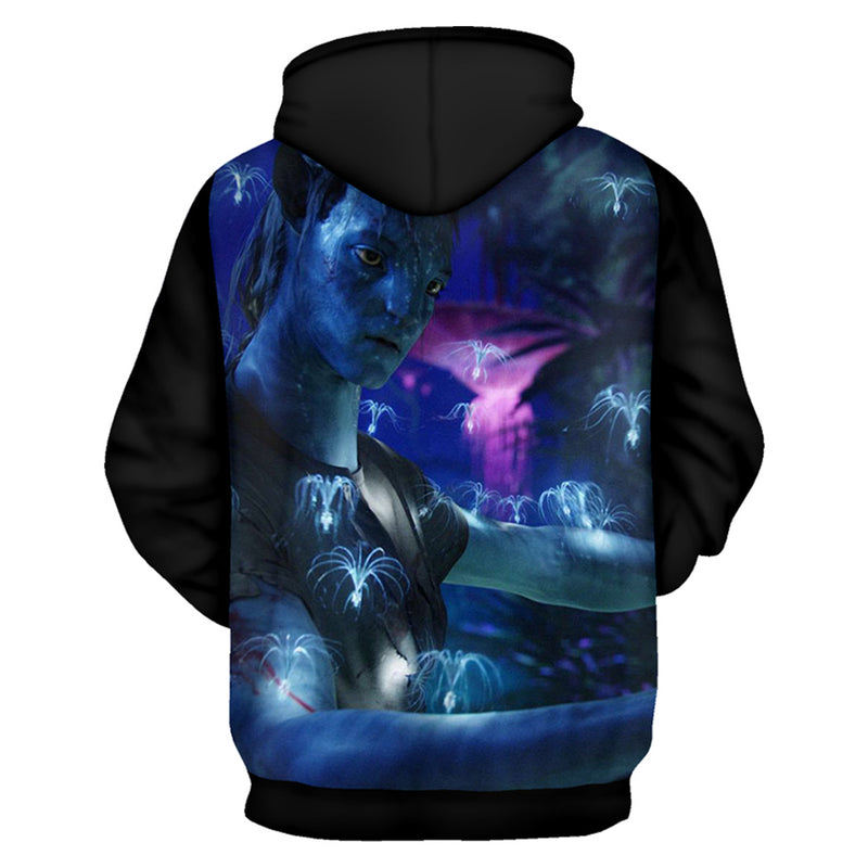 Avatar Jake Sully Neytiri Cosplay Hoodie 3D Printed Hooded Sweatshirt Men Women Casual Streetwear Pullover