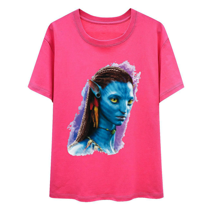 Avatar Neytiri Cosplay T shirt 3D Printed Men Women Casual Short Sleeve Shirt