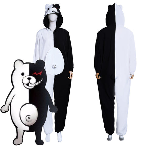 VeeGet VeeGet Anime Danganronpa Monokuma and Monomi Pajamas Sleepwear Halloween Carnival Cosplay Costume