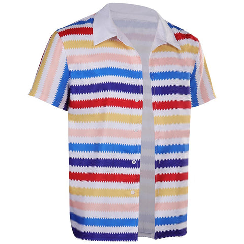 2023 BarB Pink Style 1964 Ken Rainbow Striped Shirt Outfits Halloween Carnival Cosplay Costume BarBStyle