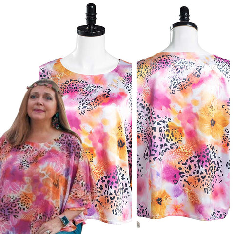 VeeGet VeeGet Tiger King Carole Baskin Top O-Neck Shirt Halloween Carnival Suit Cosplay Costume