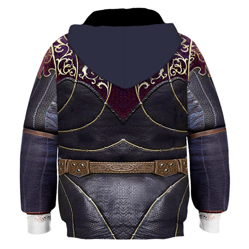 VeeGet Baldur's Gate Astarion Kids Children Cosplay Printed Hoodie Hooded Sweatshirt Casual Pullover Hoodie BoysKidsCostume