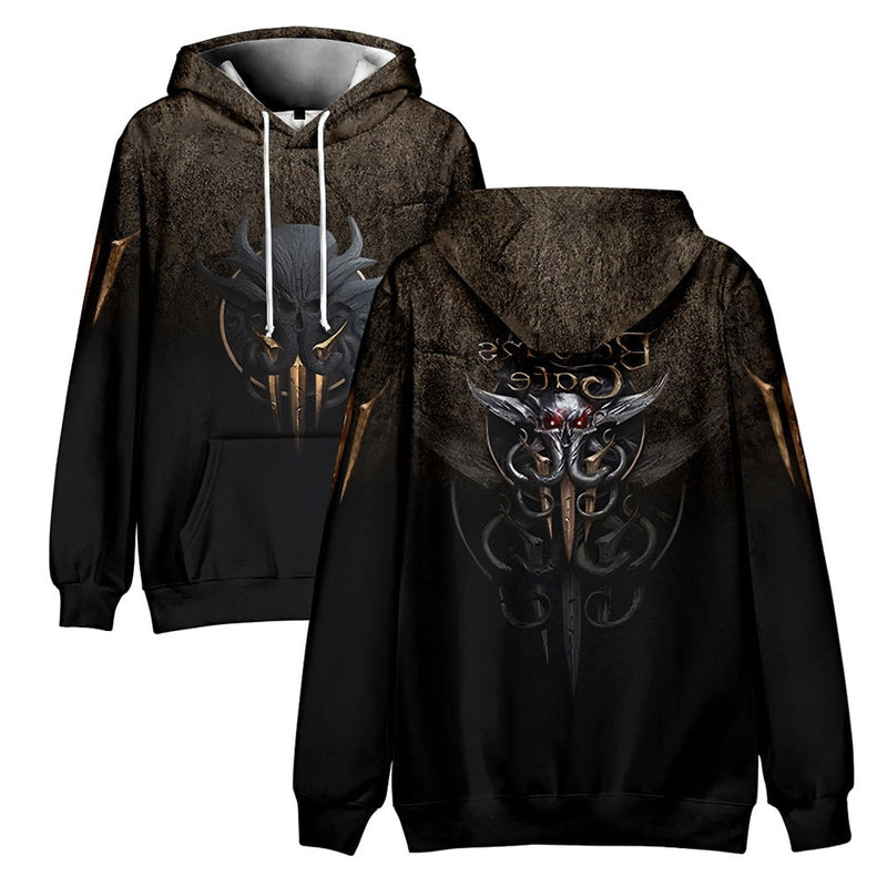 Baldur‘s Gate Cosplay Hoodie 3D Printed Hooded Sweatshirt Men Women Casual Streetwear Pullover