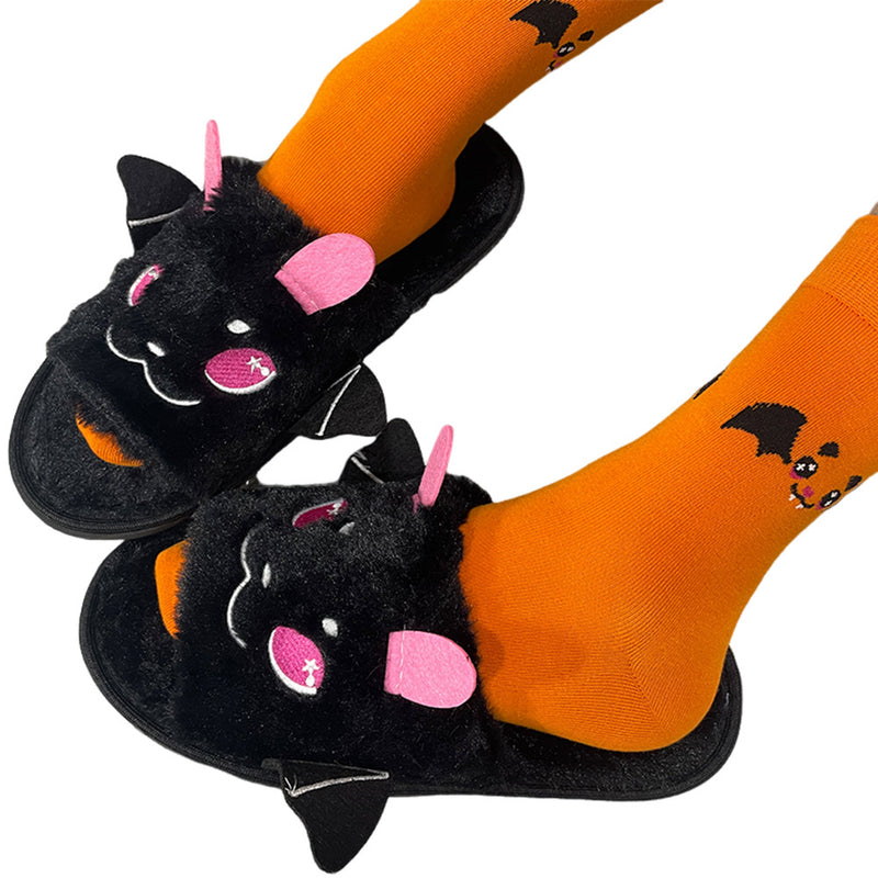 bat plush flat slippers Cosplay Shoes Halloween Carnival Costume Accessories