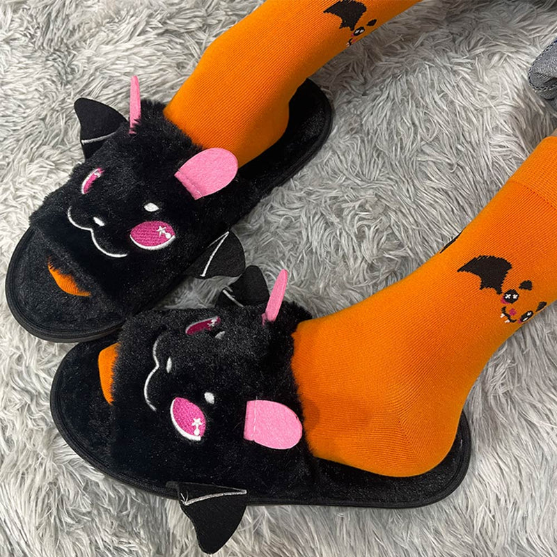 bat plush flat slippers Cosplay Shoes Halloween Carnival Costume Accessories