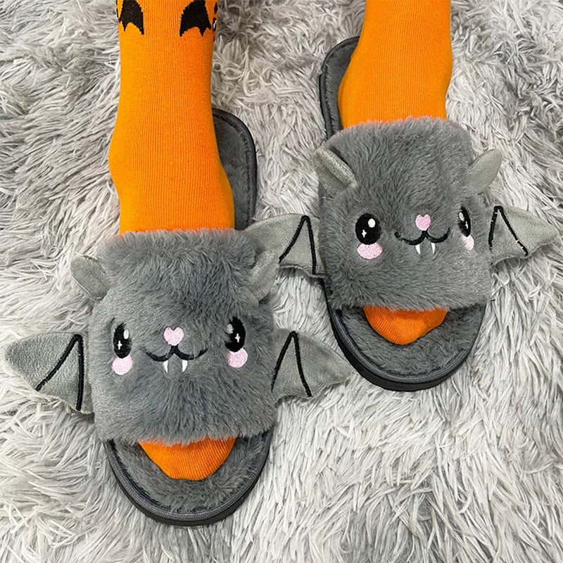 bat plush flat slippers Cosplay Shoes Halloween Carnival Costume Accessories