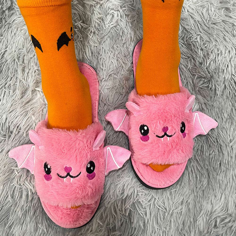 bat plush flat slippers Cosplay Shoes Halloween Carnival Costume Accessories