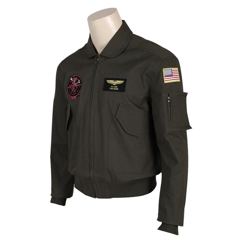 VeeGet Top Gun Maverick Pilot Jacket Cosplay Costume