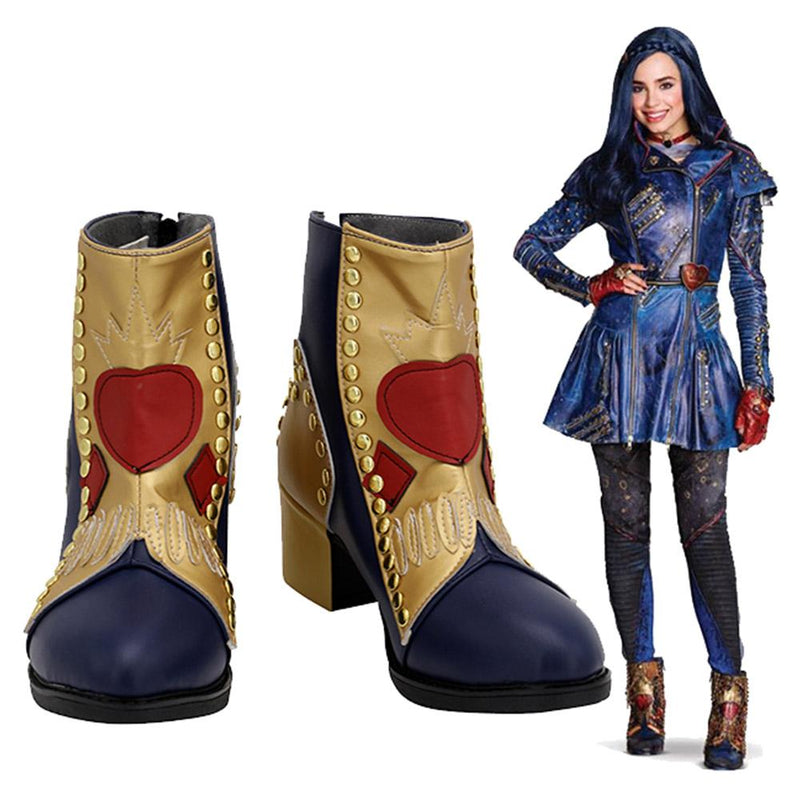 VeeGet Descendants 3 Evie Boots Halloween Costumes Accessory Cosplay Shoes