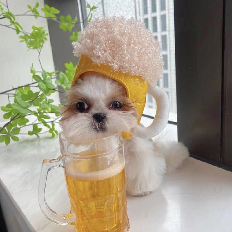 Beer Dog Hat Headgear Halloween Pet Clothes Hat