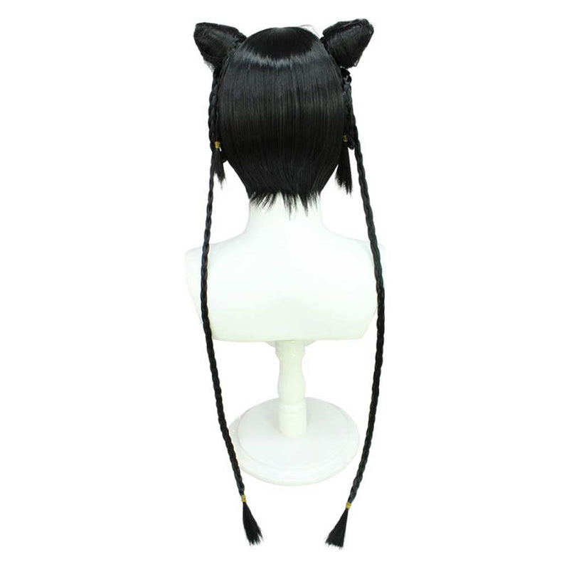 Black Butler Ran mao Cosplay Wig Heat Resistant Synthetic Hair Carnival Halloween Party Props