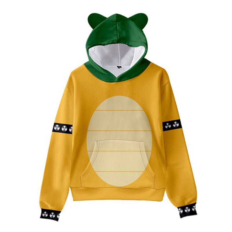 Bowser Cosplay Hoodie 3D Printed Hooded Sweatshirt Men Women Casual Streetwear Pullover