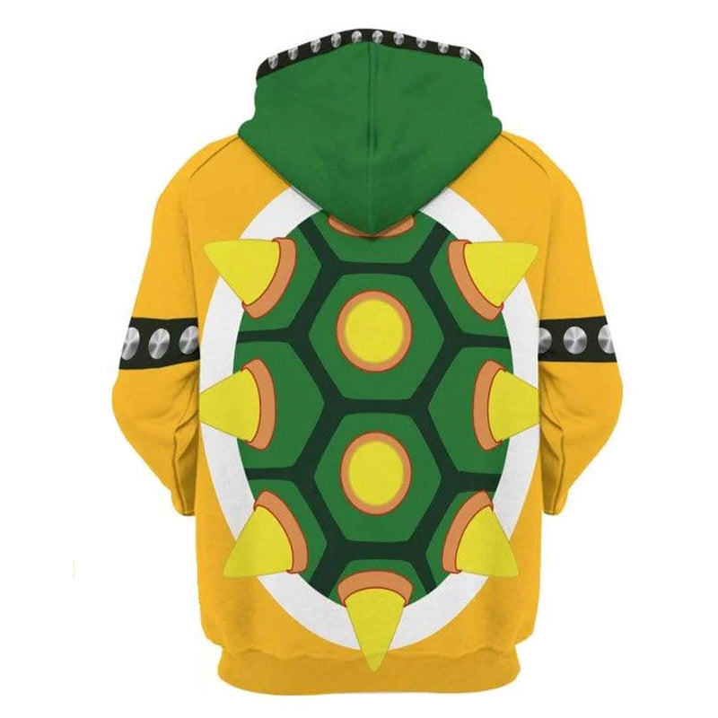 Bowser Cosplay Hoodie 3D Printed Hooded Sweatshirt Men Women Casual Streetwear Pullover