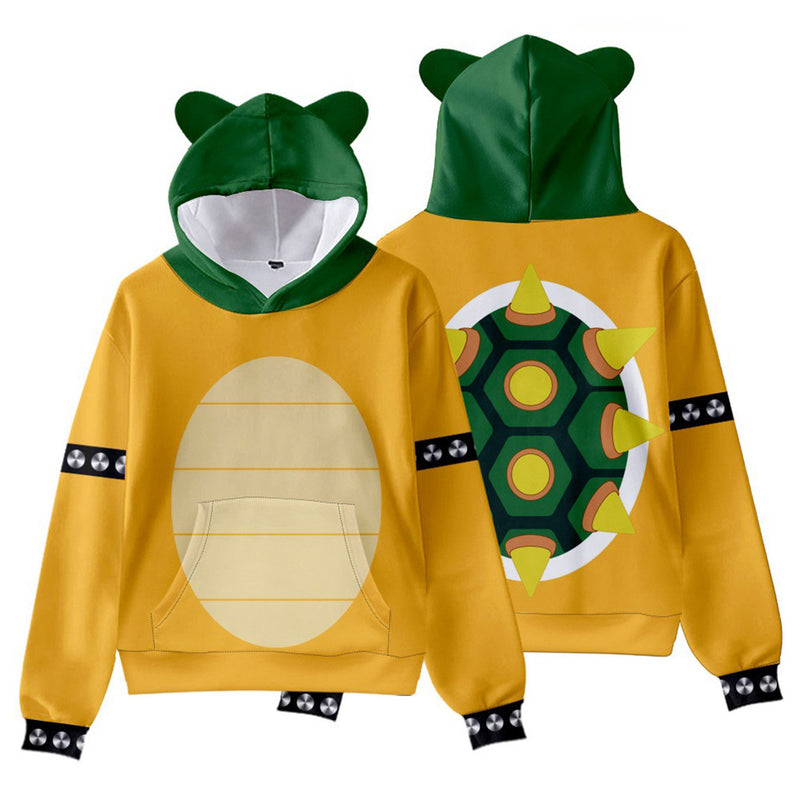 Bowser Cosplay Hoodie 3D Printed Hooded Sweatshirt Men Women Casual Streetwear Pullover