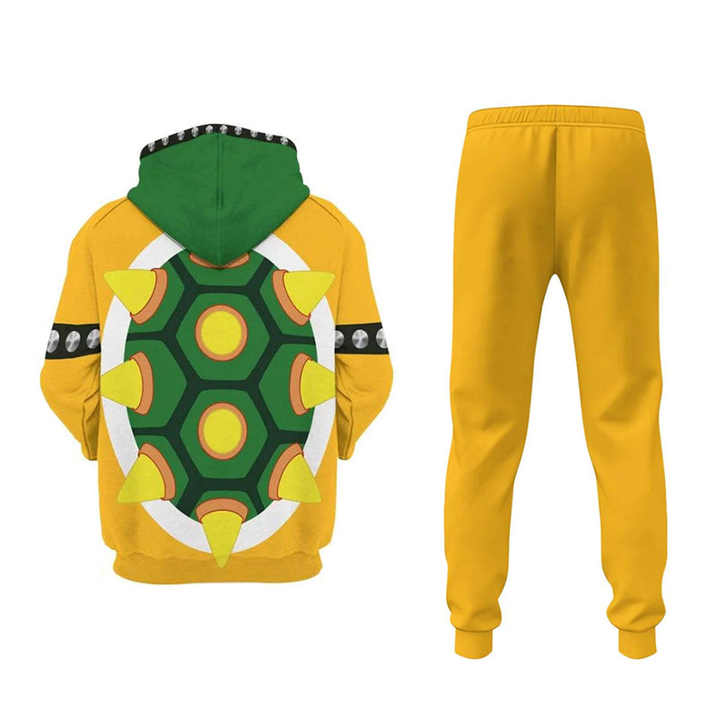 Bowser Cosplay Hoodie 3D Printed Hooded Sweatshirt Pants Print Joggers Trousers  Set