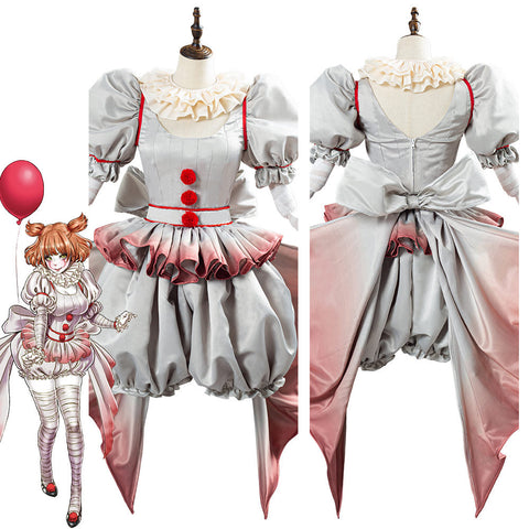 VeeGet VeeGet Women It Pennywise Horror Pennywise The Clown Costume Cosplay Costume