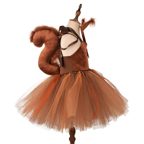 VeeGet Squirrel Dress Kids Girls Cosplay Costume Dress Halloween Carnival Party Suit GirlKidsCostume