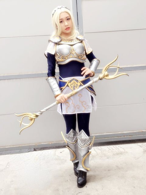 VeeGet VeeGet Game LOL League of Legends Luxanna Crownguard Halloween Carnival Suit Cosplay Costume