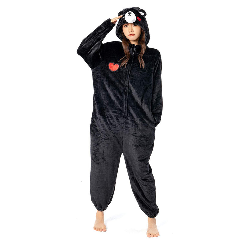 Cartoon Animal Bear Pajamas Onesies Sleepwear Flannel Jumpsuits Outfits Halloween Carnival Suit