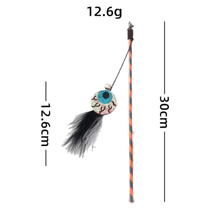 cat toy new cat teaser stick pumpkin ghost feather bell Toy