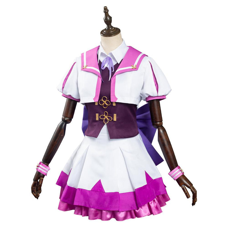 VeeGet Pretty Derby Special Week School Uniform Dress Outfits Halloween Carnival Suit Cosplay Costume