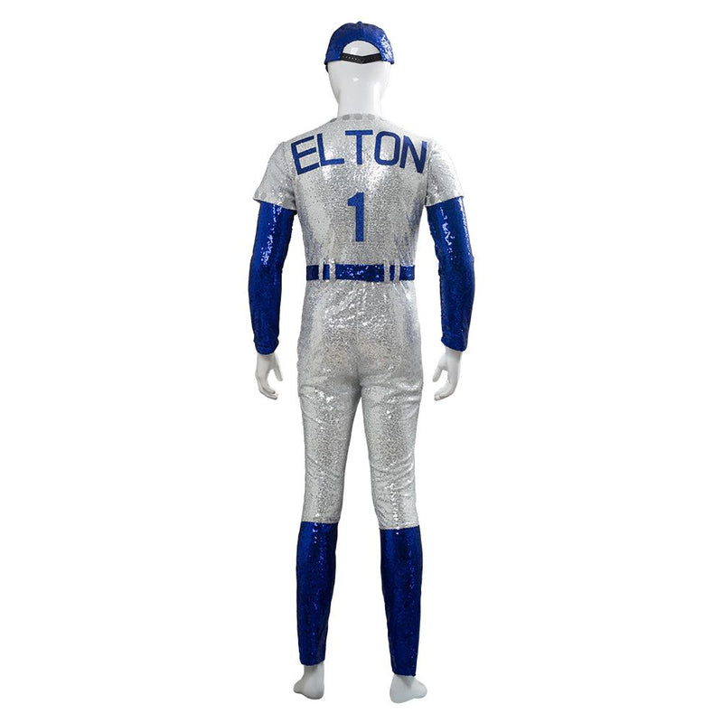 VeeGet VeeGet Rocketman Elton John Dodgers Baseball Uniform Cosplay Costume