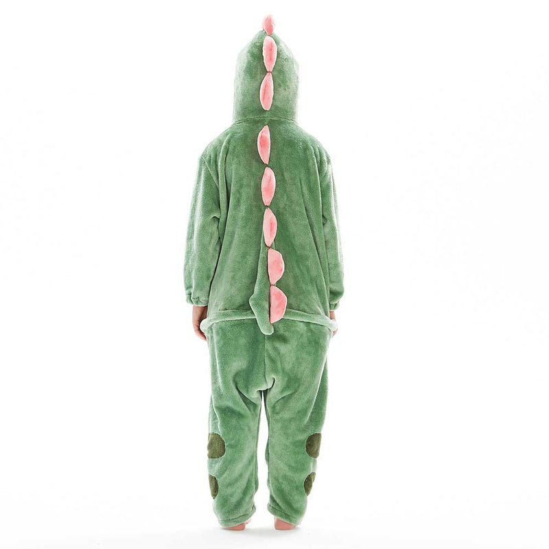 Children Animal Pajamas Cartoon Dinosaur Onesies Kids Warm Flannel Hooded Sleepwear