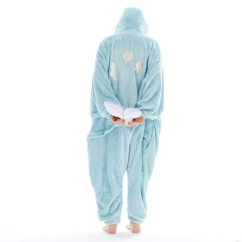 Children Animal Pajamas Cartoon Narwhal Onesies Kids Warm Flannel Hooded Sleepwear