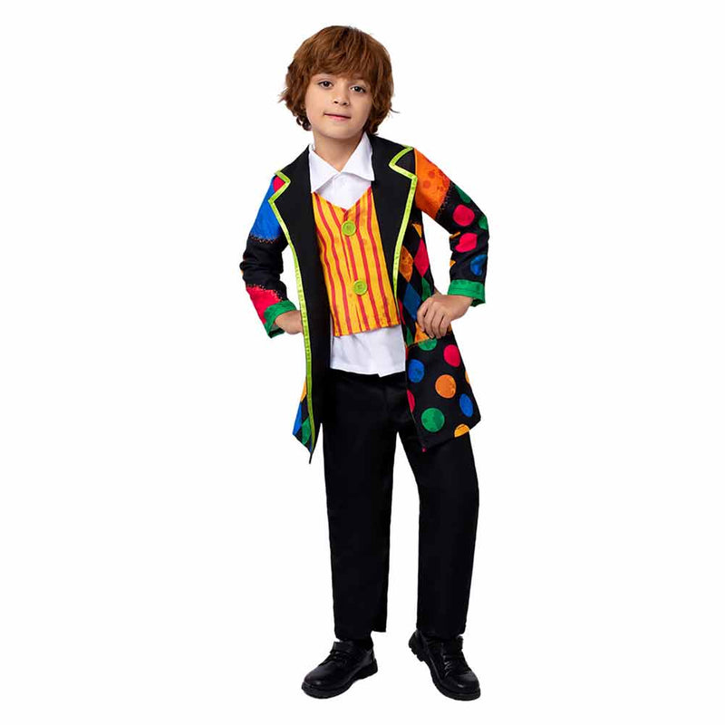 Children‘s Horror Party Evil Joker Role Playing Cosplay Costume Outfits Halloween Carnival Suit