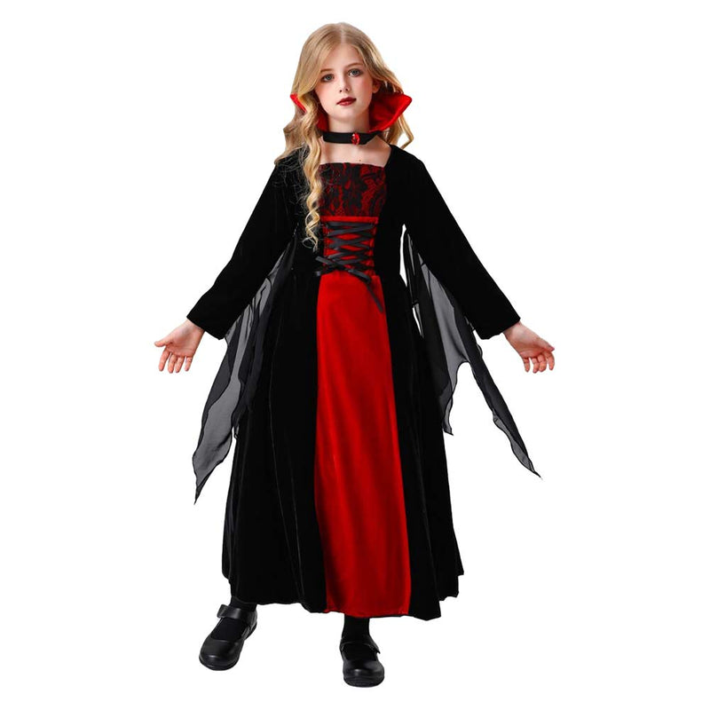 Children‘s medieval vampire costume Cosplay Costume Outfits Halloween Carnival Suit